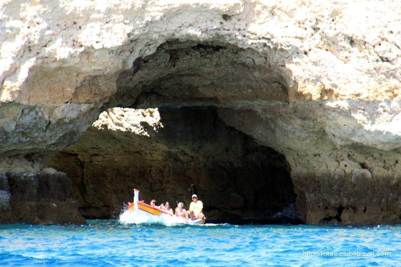 Boat trip to the caves